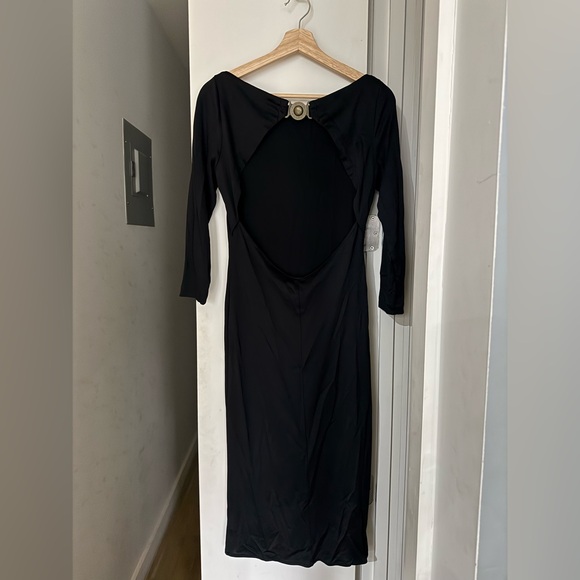Free People Midi Black Dress. Size M - Picture 2 of 5
